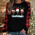 thumbnail image 1 of Prix Réduit! Aqestyerly Hauts de Noël à Manches Longues pour Femmes Mode T-Shirt Décontracté à Col Rond Imprimé, 1 of 5