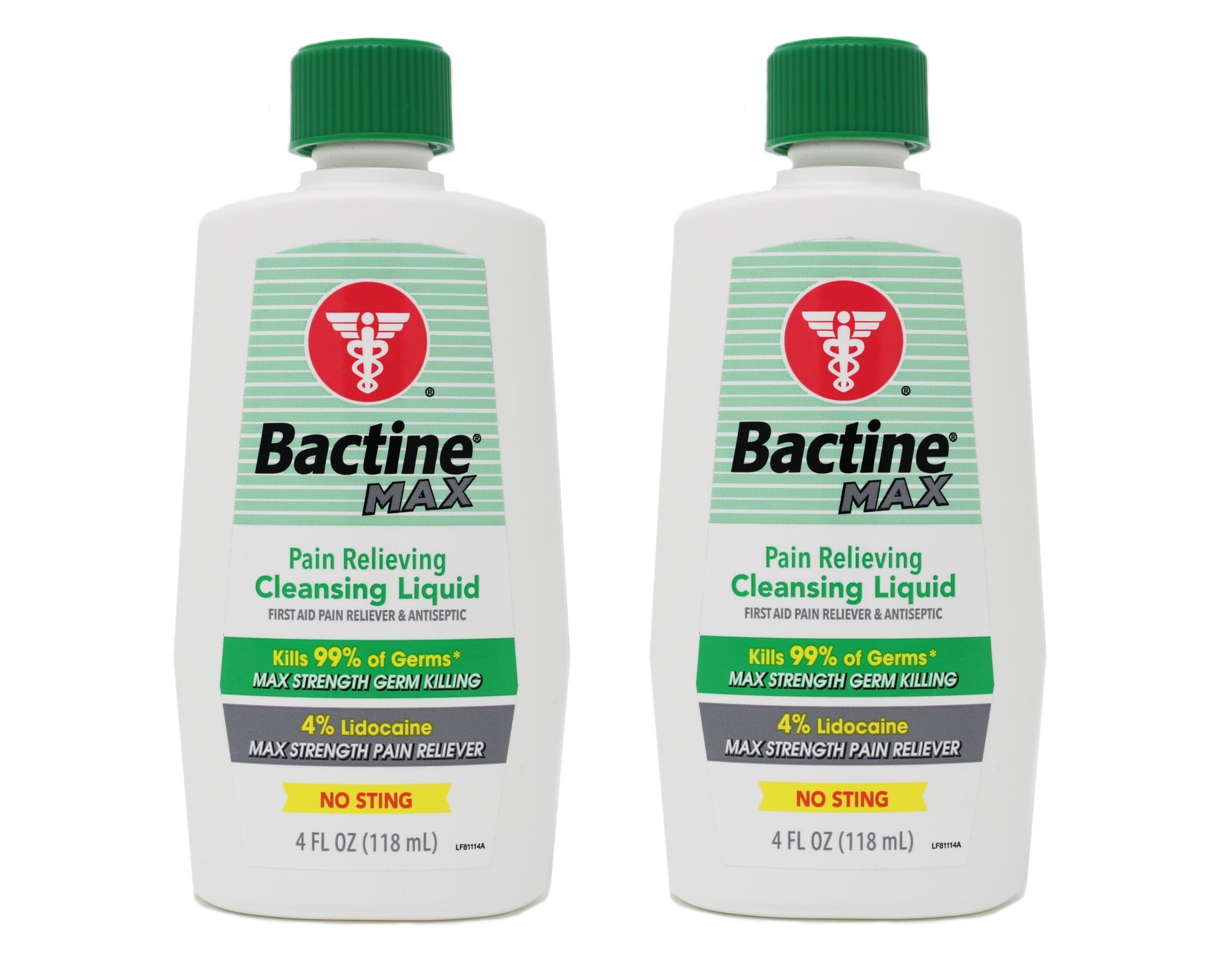 Bactine Original First Aid Antiseptic Relieves Pain & Itch, 4oz, 2-Pack