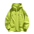 thumbnail image 1 of SUNSIOM Men Hooded Jacket Long Sleeve Zipper Jacket Solid Autumn Outwear Tops with Pockets, 1 of 6
