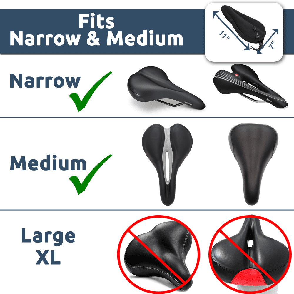 BARWING Bike Seat Cushion,Padded Gel Exercise Bike Seat Cover for Women  Comfort, 11.5×9.5 inch Extra Wide and Soft Bicycle Seat Accessories for