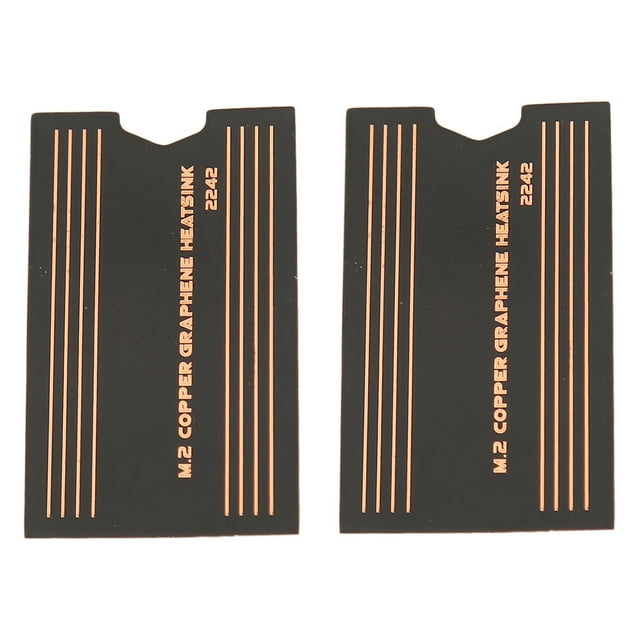 M.2 2242 SSD Heatsink, 2 Pieces 2242 SSD Thermal Cooling Pad Brass Graphene For Gaming