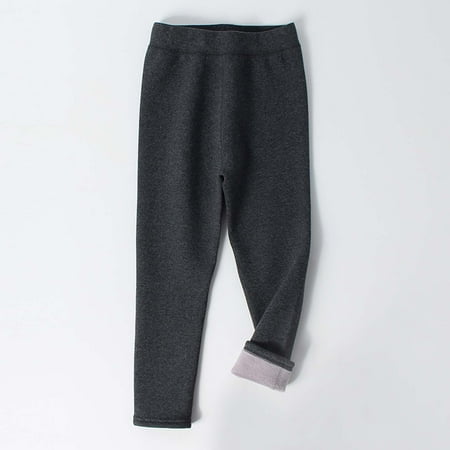 

DAETIROS Quick Drying Elastic Fashion Printing Autumn Winter Cute Girls Trousers Dark Gray