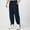 Navy, variant on ZZwxWA Mens Casual Pants Summer Loose Fit Lightweight Beach Trousers Elastic Waist Drawstring Sport Workout Jogger Pant up to 45% Off