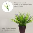 thumbnail image 2 of 12 Bundles Artificial Plants Outdoor Fake Monkey Grass with Flowers for Pot UV Resistant Garden Decor for Window Garden Patio Hanging Planter Pathway Front Porch (Grass with Flowers), 2 of 7