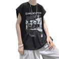 thumbnail image 1 of Camisa de manga corta para hombre, camisa de gran tamaño elástica con cuello redondo estampada para deportes de verano, 1 of 8