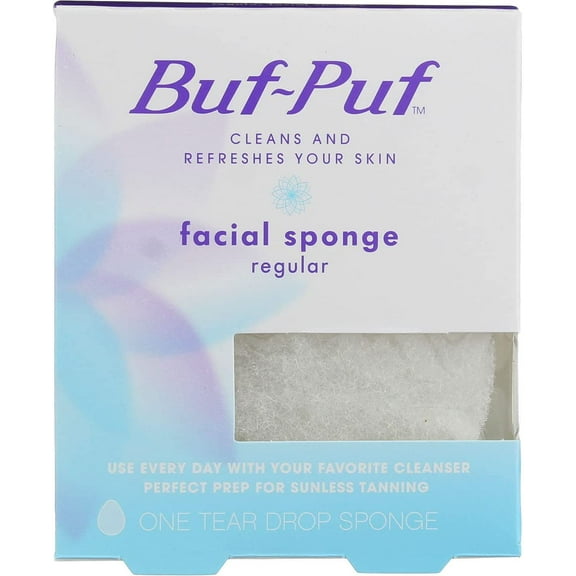 Buf-Puf Regular Facial Sponge Cleans & Refreshes Skin, 1 ct, 3 Pack