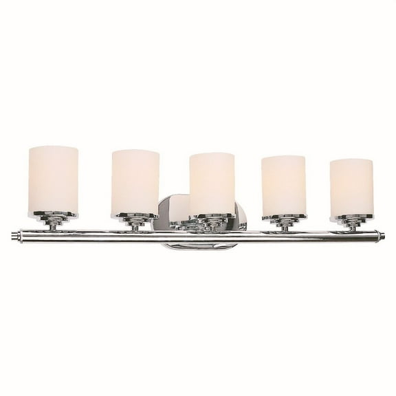 Forte Lighting - Ames - 5 Light Bath Bar-7 Inches Tall and 29.5 Inches Wide