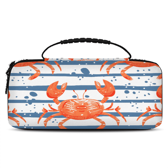 Herdesigns Crab Carry Case Compatible with Nintendo Switch 2, with 20 Game Card Slots, Ocean Portable Travel Carrying Case Pouch for Accessories & Games