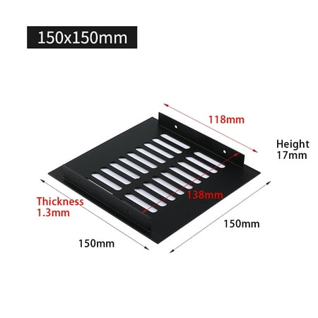 

BSTHOE 150mm Aluminium Rectangular Cabinet Wardrobe Air Vent Grille Ventilation-Cover