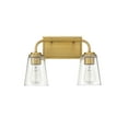 thumbnail image 3 of Trade Winds Lighting 2-Light Bathroom Vanity Light In Natural Brass, 3 of 6