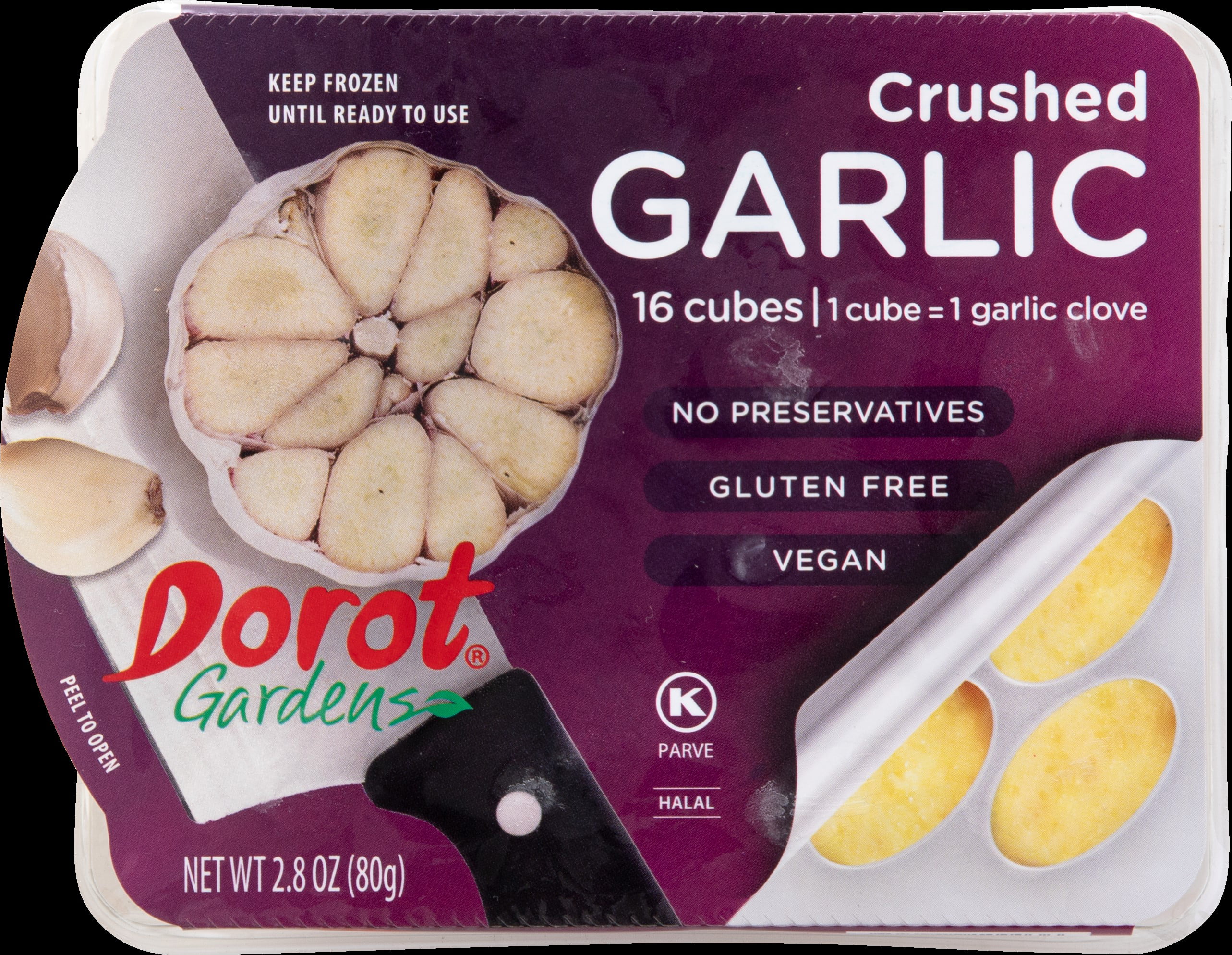Dorot Crushed Garlic, Frozen, 16 Count