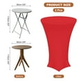 thumbnail image 2 of Uxcell Cocktail Tablecloth Spandex Stretch Tablecloth 2 Pcs Red 24" Dia x 43" Height, 2 of 7