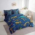 thumbnail image 3 of Castle Fairy Kawaii Tractor 7-Piece Twin Bedding Sets,Cartoon Car Bedding Comforter Set,Construction Vehicles Breathable Sheet Sets,Luxury Children Bedroom Decor,Reversible, 3 of 8