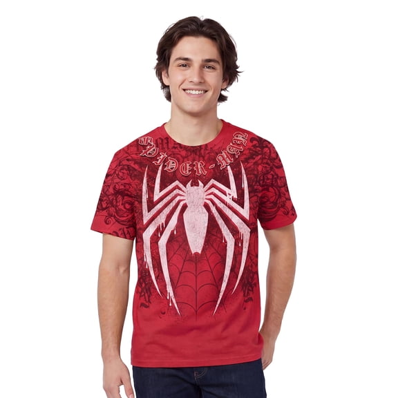 Mens Marvel: Spider-Man Spidey Grunge Logo T Shirt