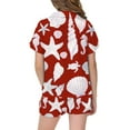 thumbnail image 3 of WOYY Little Girls Outfit Sets Cute Ocean Print Short Sleeve Top Shorts Sleepwear, Sizes 6-7, 3 of 3