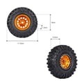 thumbnail image 3 of Yeacher 4PCS 2.2IN Crawler RC Tires with Metal Rim Ultra Soft Rock Crawler Tires for, 3 of 8