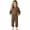 D436/Coffee, variant on Afdoent Girls Sweatsuit Sets Elegant Crew Neck Sweatshirt Wide Leg Sweatpants Tracksuit Sets With Pockets For Everyday Wear 8-9