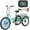Cyan-24-MC350, variant on Lilypelle Electric Tricycle for Adults, 350W 36V Electric Trike Motorized Three Wheel Electric Bicycle, 7 Speeds 3 Wheels Adult Electric Tricycle with Large Basket,Cyan