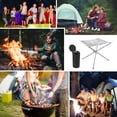 thumbnail image 4 of Pozo de fuego portátil para exteriores, 16,5 pulgadas, plegable, de malla de acero, para camping y jardín (plateado), 4 of 5