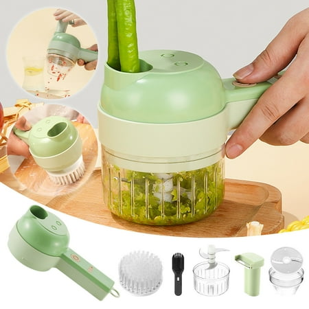 

Dgankt Kitchen Household Vegetable Cutter Mini Wireless Electric Garlic Mud Artifact Garlic Masher Cutting Pressing And Pulling Garlic Mixer