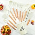 thumbnail image 5 of Silicone Cooking Utensils | Wooden Handle, Non-Stick Cookware Heat Resistant Kitchen Utensil, 5 of 5