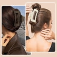 thumbnail image 3 of 8-Piece Set: 4.3" Large Acrylic Hair Claw Clips with Sturdy Metal Spring & Inner Teeth - Lightweight, Non-Damaging Design for Thick/Thin/Curly/Long Hair - 90s Retro Rectangular & Classic Styles for, 3 of 6