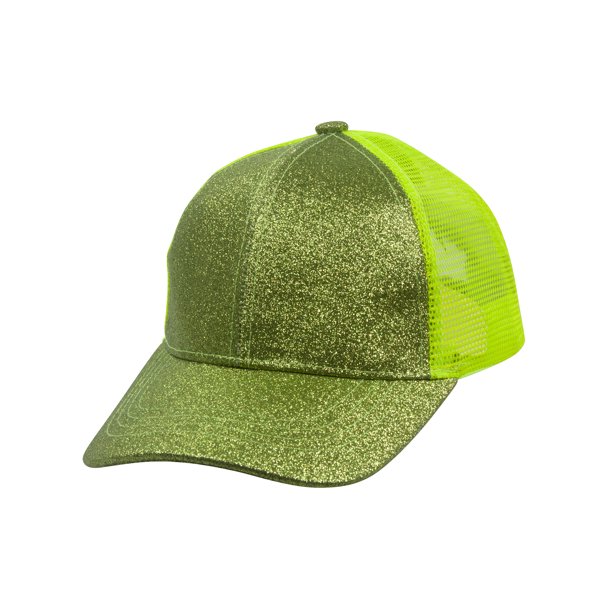 Distressed Two-Tone Baseball Cap With Ponytail Hole – Adjustable Washed Denim