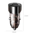 thumbnail image 3 of Car Mounted Cigarettes Lighter Adapter Mini Transparent Car Charging Pd48W Car Lighter Fast Charging Qc3.0 Lighter Conversion Plug Two In One Car Phone Charger HWRETIE HWRETIE, 3 of 9