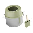 thumbnail image 3 of Caja De Arena Para Gatos Resistente Al óxido, Suministros Para Mascotas, Bandeja De Arena Para Conejos Y Gatitos, Color Verde, 3 of 8