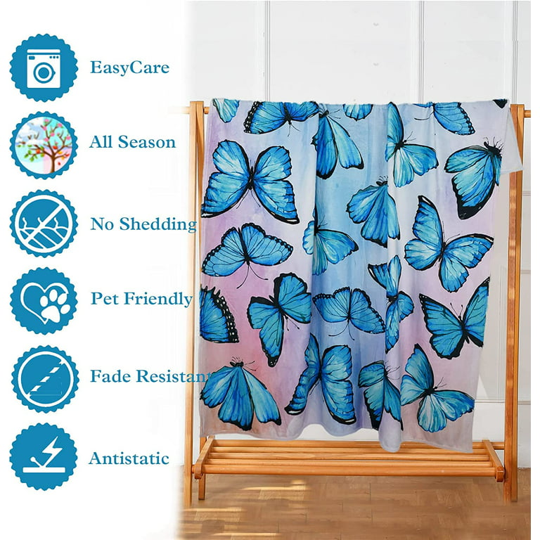  Butterfly Blanket, Butterfly Gifts for Women Girls, Butterfly  Decor, Butterflies Gifts for Womens, Gifts for Butterfly Lovers, Butterfly  Memorial Gifts Throw Blanket for Bed Sofa Couch 60 x 50 : Home