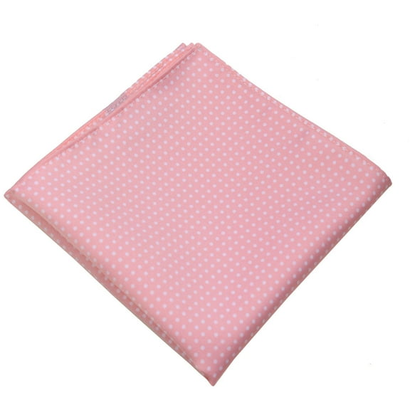 Mens Polka Dot Pocket Square Hanky Accessory - Light Pink