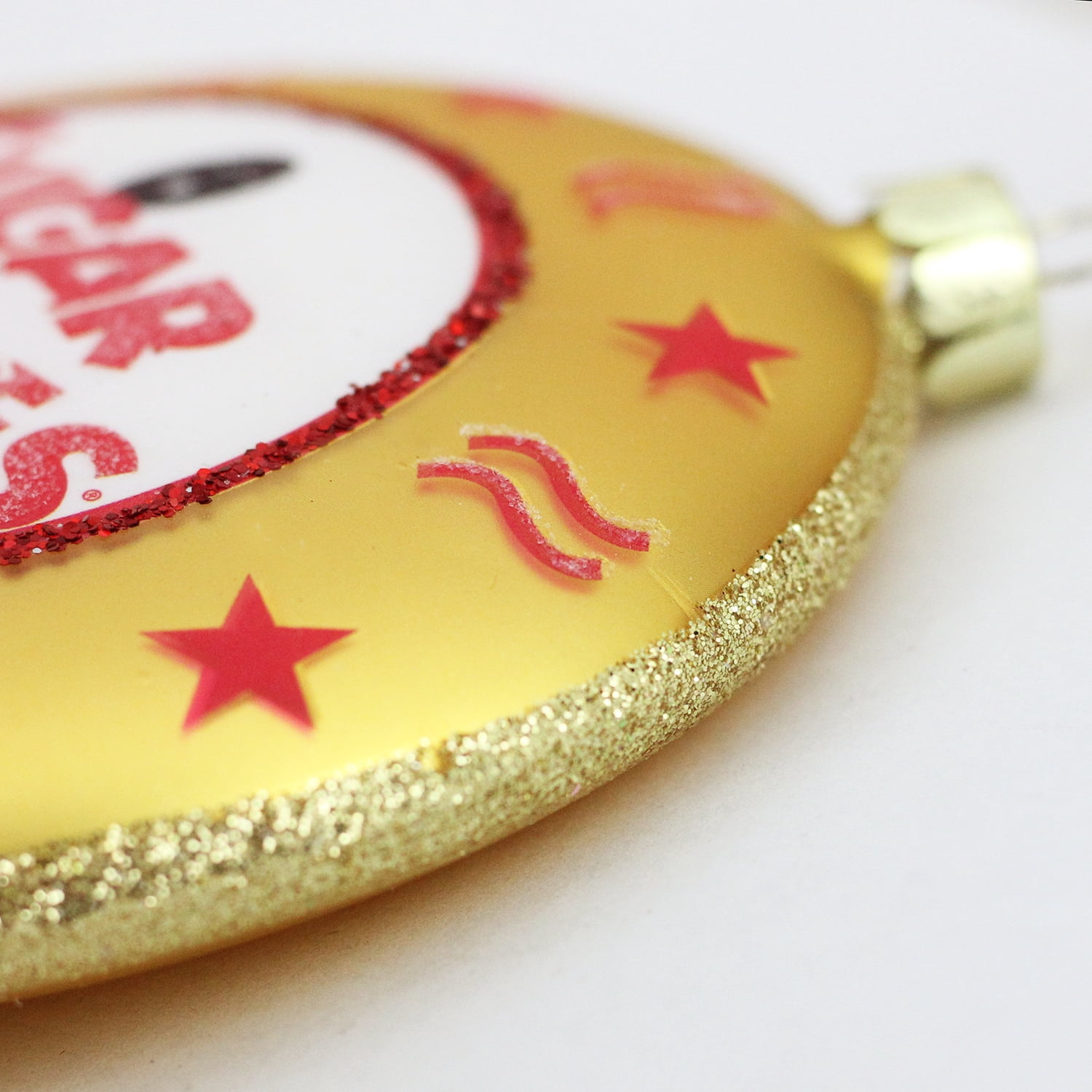 4" Candy Lane Tootsie Roll Gold Sugar Babies Bite Size Caramel Candies Christmas Disc Ornament