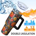thumbnail image 5 of OBREWU Pioneer Flower Tumbler with Handle and Lid,40oz Pioneer Flower Double Wall Vacuum Insulated Tumbler,Pioneer Flower Cups Gift for Women and Men, 5 of 7