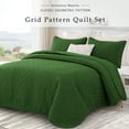 thumbnail image 2 of Exclusivo Mezcla Queen Quilt Bedding Set, Lightweight Soft Grass Green Queen Bedspreads Coverlets with Geometric Stitched Pattern, 2 of 7