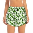 thumbnail image 2 of Gukieu St. Patrick's Day Print Women's Sports Shorts with Drawstring Elastic Waistband for Running, Yoga, Fitness-Medium, 2 of 7
