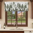 thumbnail image 6 of Green Pine Tree Curtain Valances for Windows, Kitchen Valance Window Treatments Panel 2 Pack, Spring Botanical Watercolor Rod Pocket Short Curtains for Bathroom Bedroom 42 x 18 Inch, 6 of 8