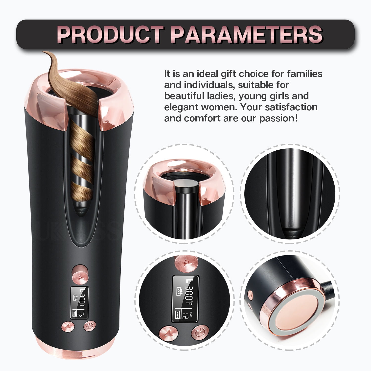 anti-scalding curling negative ion portable universal lazy mini LCD straight hair multi-purpose automatic curling iron