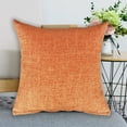 thumbnail image 2 of Btomtd 16" x 16" Square Cushion Pillow Covers, Plush Decorative Throw Pillow Covers for Sofa, Cozy Living Room and Bedroom Winter Pillow Cases, Orange, 2 of 6