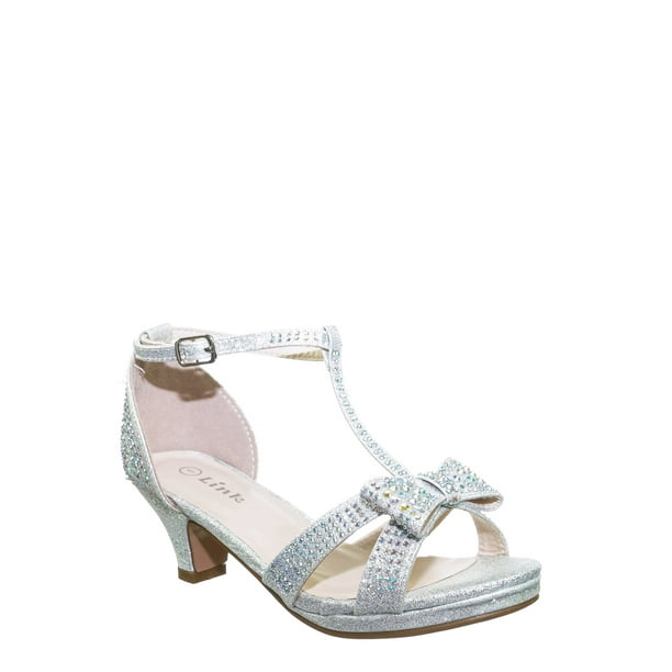 Fantastic55k Children Rhinestone Crystal Sandal Girl Kid Shiny High Heel Walmart Com