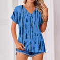 thumbnail image 6 of Womens Summer Tops Short Sleeve V Neck Shirts Casual Dressy Summer Blouses Tunic Top, 6 of 6