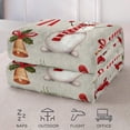 thumbnail image 5 of Pink Flamingo Throw Blanket, Christmas Blanket, Hibiscus Green Palm Leaf Tropical Xmas Gifts Holiday Blanket, White Blanket, Soft Flannel Blanket for Couch, Sofa, 30"x40"(Baby Size), 5 of 5