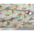 thumbnail image 2 of Soimoi Polyester Crepe Fabric Tree,Floral & Deer Animal Print Fabric by The Yard 52 Inch Wide, 2 of 3