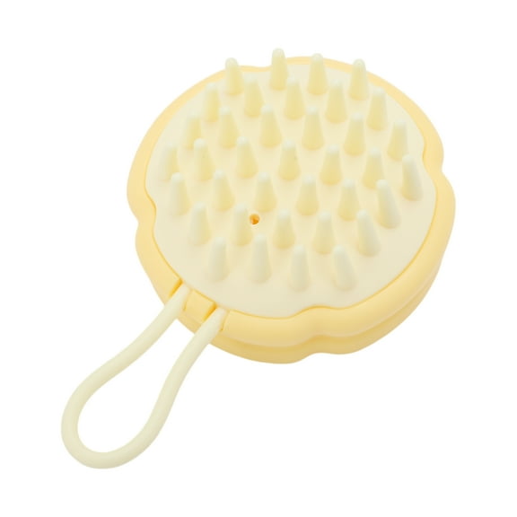 Unique Bargains 1 Pc Hangable Massage Hair Brush for Head Massage 4.33"x2.76"x1.38" Yellow