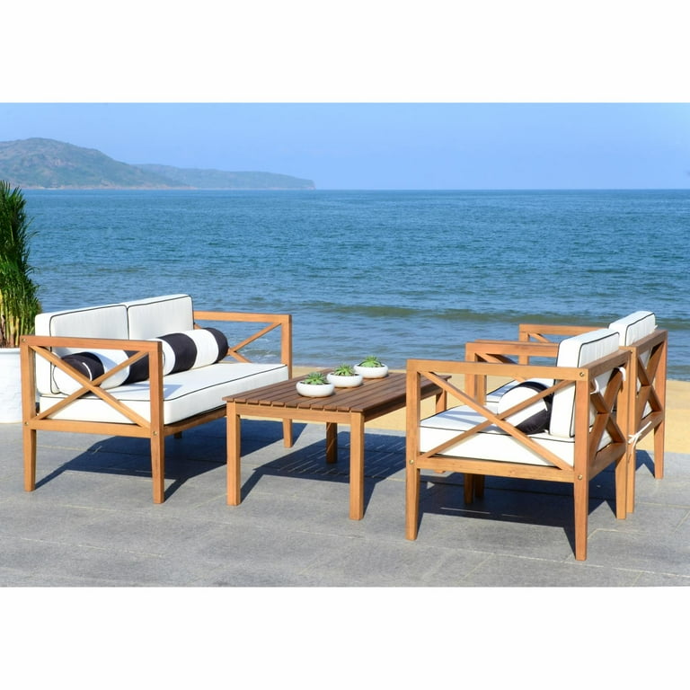 Safavieh outdoor living montez 4 best sale piece set with accent pillows