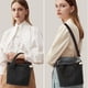thumbnail image 2 of Bolso Tote Multibolsillos con Cremallera, Bolso de Lona Hecho A Mano JaponéS con Compartimentos, MultifuncióN Negro, 2 of 6