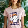 thumbnail image 5 of You Can’t I Have Kids Graphic Tee Funny Ghost Parent Cartoon Shirt, Navy, Size 3XL, 5 of 6