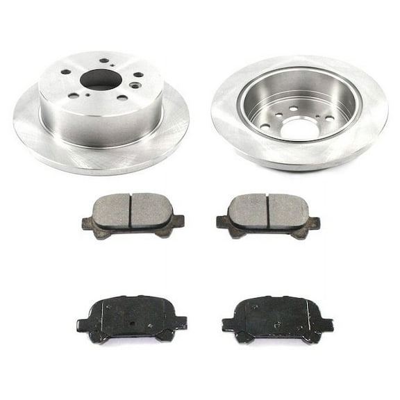 Rear Brake Pad and Rotor Kit - Compatible with 2002 - 2006 Toyota Camry 2003 2004 2005