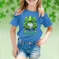 thumbnail image 2 of Yigsgc St. Patricks Day T-Shirt for Kids Cartoon Leprechaun Printed Shirts Short Sleeve Graphic Tees Tops,Color Blue,Size 2-3 Years, 2 of 4