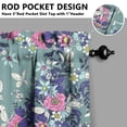 thumbnail image 5 of Pioneer Kitchen Curtains and Valance Set 24 Inch Tier Fairy Tale Flowers and Butterfly Curtains Small Drapes for Cafe Living Room Bathroom Farmhouse 3 Pieces Set Rod Pocket, 5 of 6
