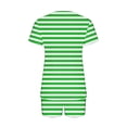 thumbnail image 3 of Summer 2 Piece Outfits for Women 2025 Polka Dots Short Sleeve V Neck Night Shirt and Shorts Sets Home Soft Pajamas (S, Green 03), 3 of 6